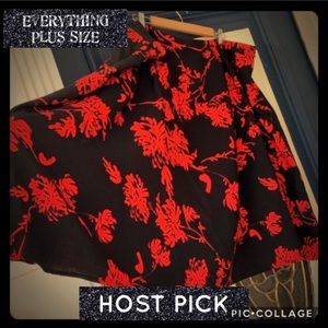 14-26W plus size midi floral skirt